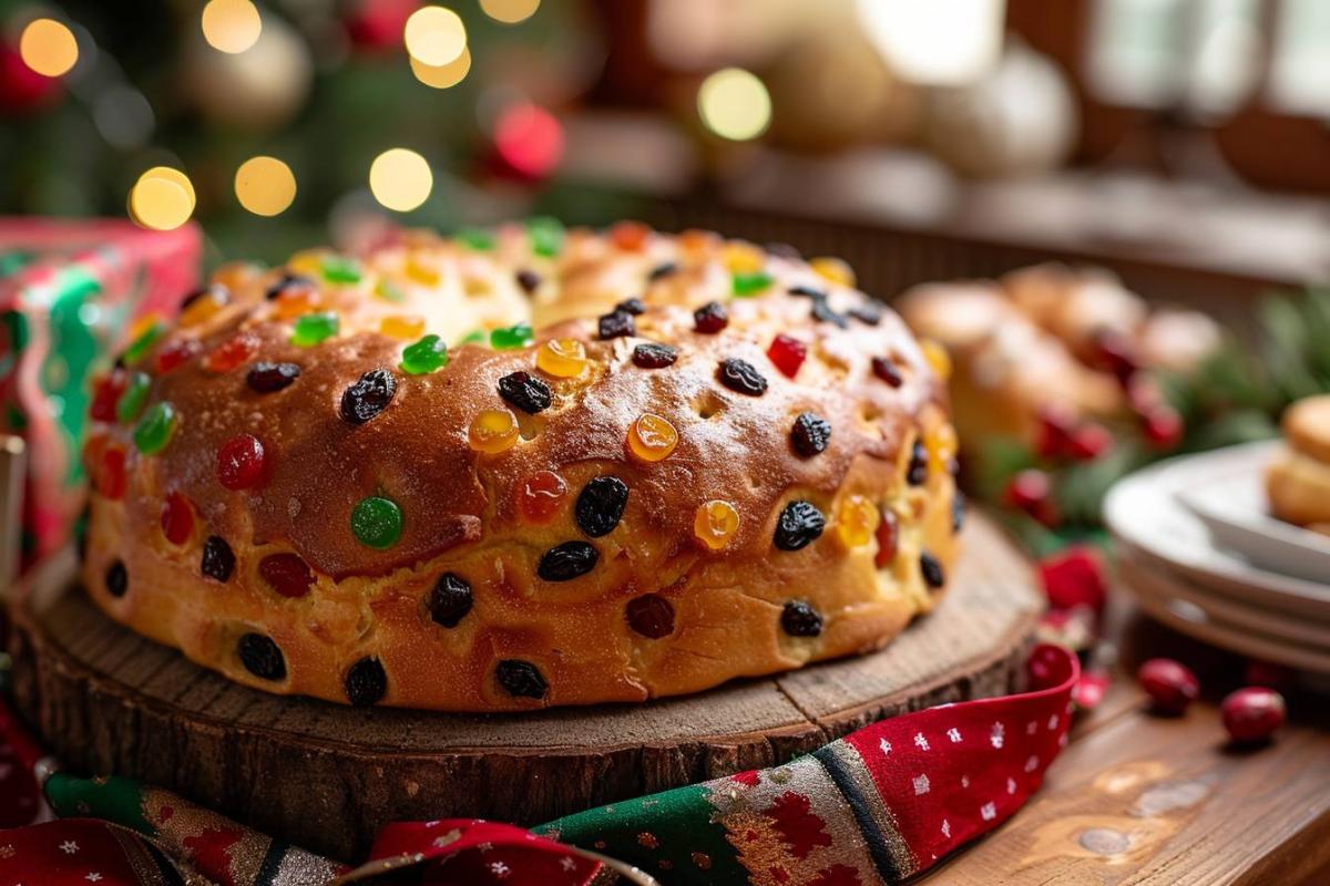 Recette de panettone italien traditionnel : la brioche de Noël aux fruits confits et raisins secs