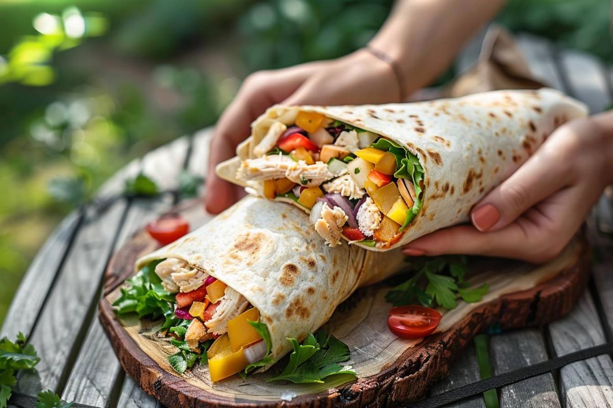 Recette facile de wrap au poulet : un déjeuner rapide et savoureux à emporter