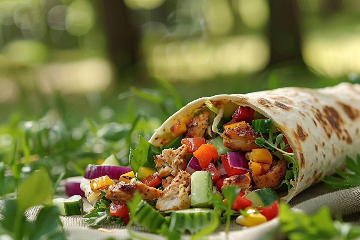 Recette facile de wrap au poulet : un déjeuner rapide et savoureux à emporter