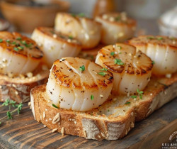 Recette facile de tartines de pétoncles à la vanille : un délice raffiné pour l'apéritif