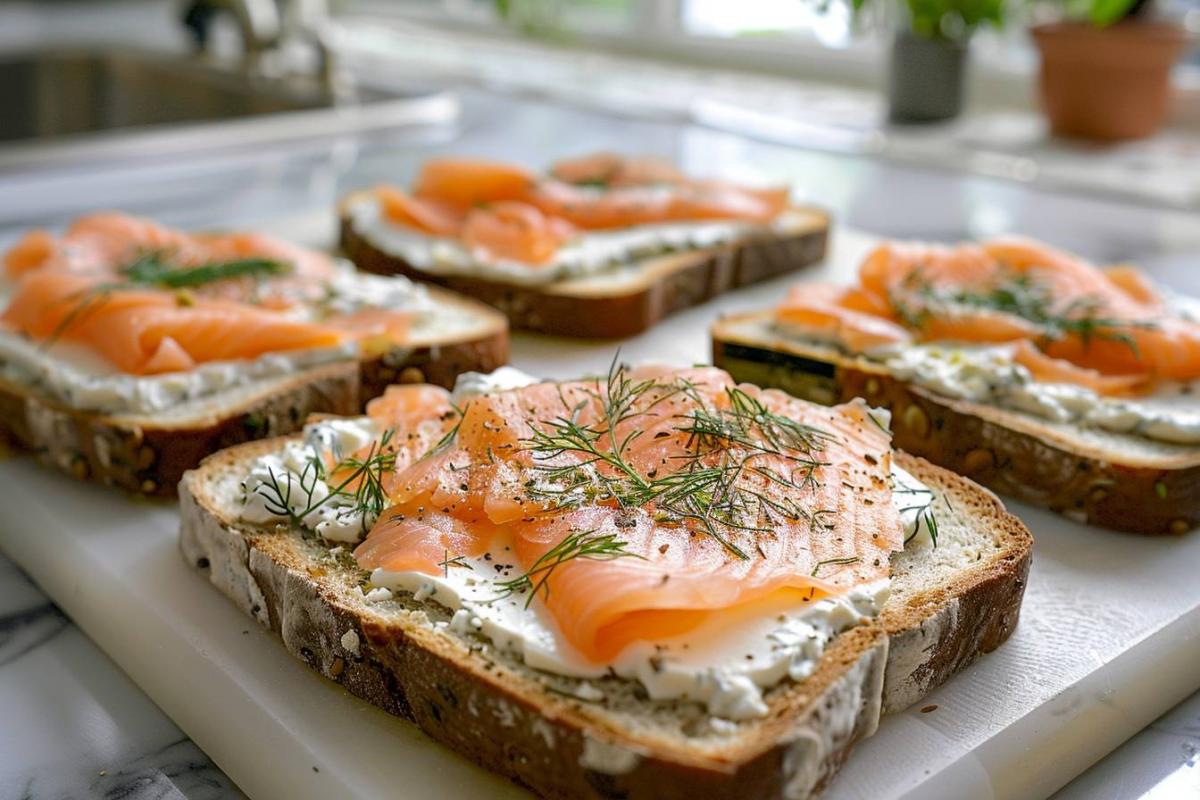 Délicieuse recette de toast au saumon fumé : comment préparer ce classique de l'apéritif en 5 minutes