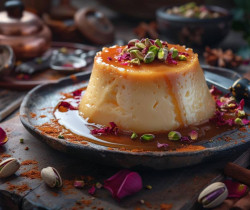 Découvrez la recette authentique du flan libanais : un dessert oriental crémeux et parfumé à la fleur d'oranger
