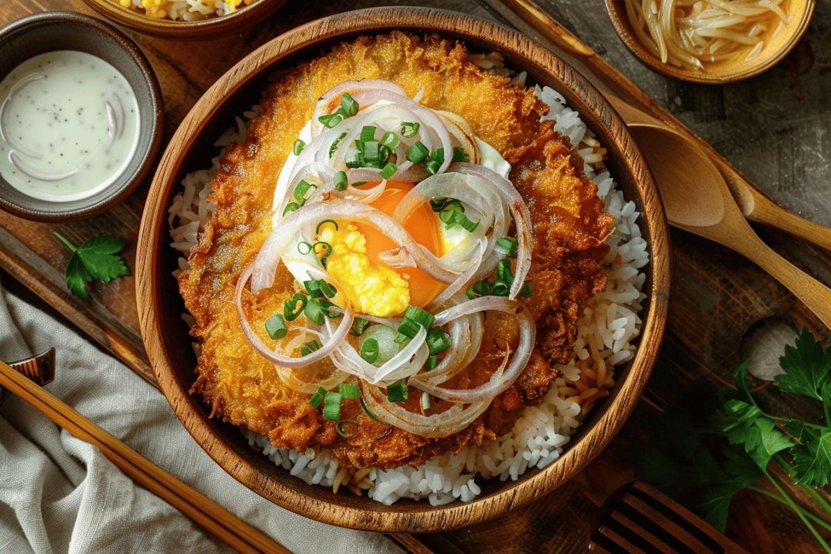 Recette katsudon japonais traditionnel : comment préparer ce délicieux plat de porc pané sur du riz
