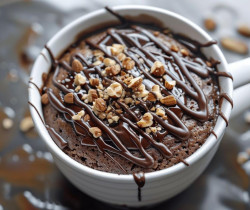 Mug cake chocolat-praliné : recette express anti-frustration prête en 2 minutes au micro-ondes