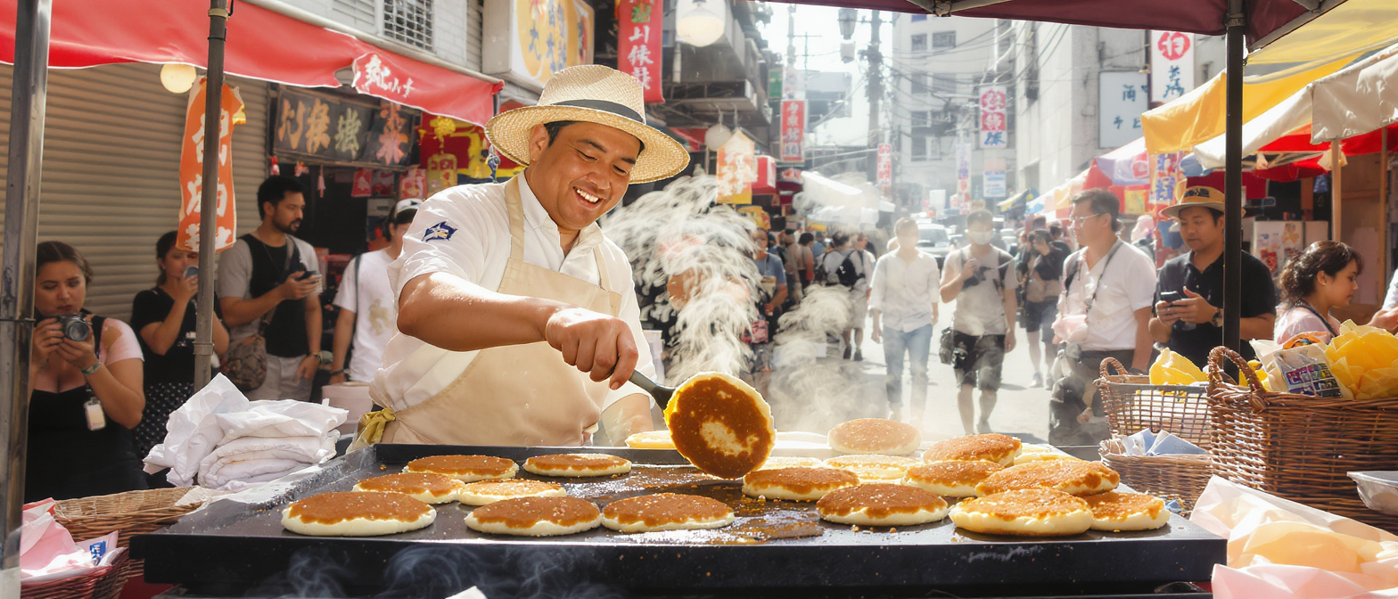 découvrez le dorayaki, une délicieuse pâtisserie japonaise composée de deux pancakes moelleux garnis d'une pâte sucrée de haricots rouges. parfait pour une pause gourmande ou un dessert original !