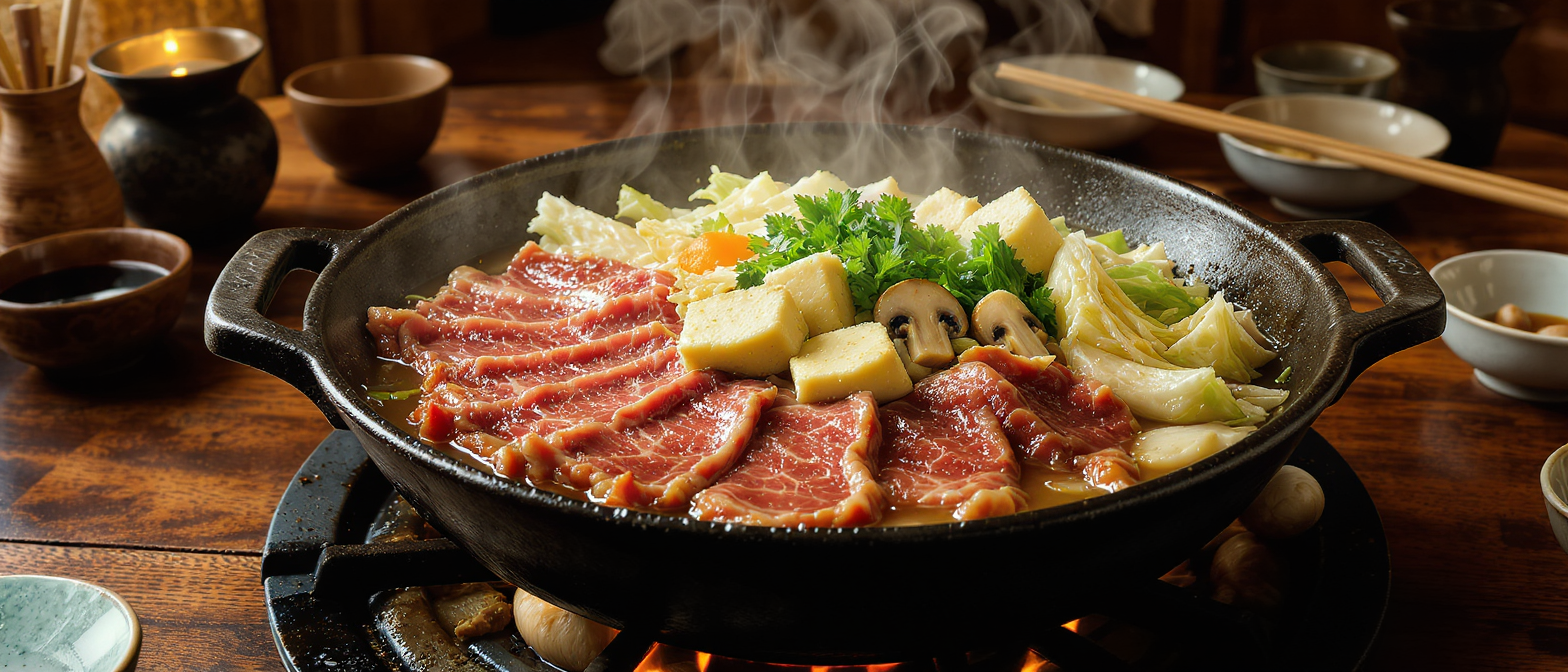 dĂ©couvrez la recette authentique du sukiyaki, une savoureuse fondue japonaise Ă base de bĆuf, lĂ©gumes et nouilles mijotĂ©s dans une sauce sucrĂ©e-salĂ©e. facile Ă prĂ©parer, idĂ©ale pour un repas convivial et chaleureux !
