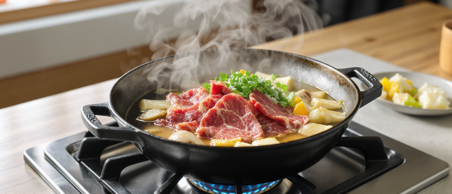 dĂ©couvrez la recette authentique du sukiyaki, une fondue japonaise savoureuse Ă base de bĆuf, lĂ©gumes et nouilles, mijotĂ©s dans une sauce sucrĂ©e-salĂ©e. prĂ©parez un repas convivial et gourmand Ă partager en famille ou entre amis !