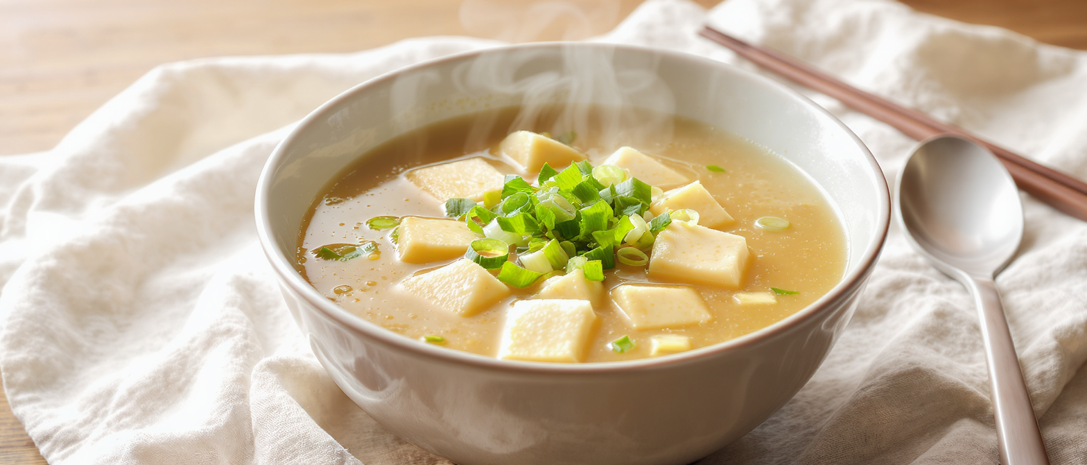 découvrez la recette authentique de la soupe miso traditionnelle japonaise : une entrée saine à base de bouillon dashi, de pâte miso, de tofu et d’algues, idéale pour réchauffer vos repas en toute simplicité.