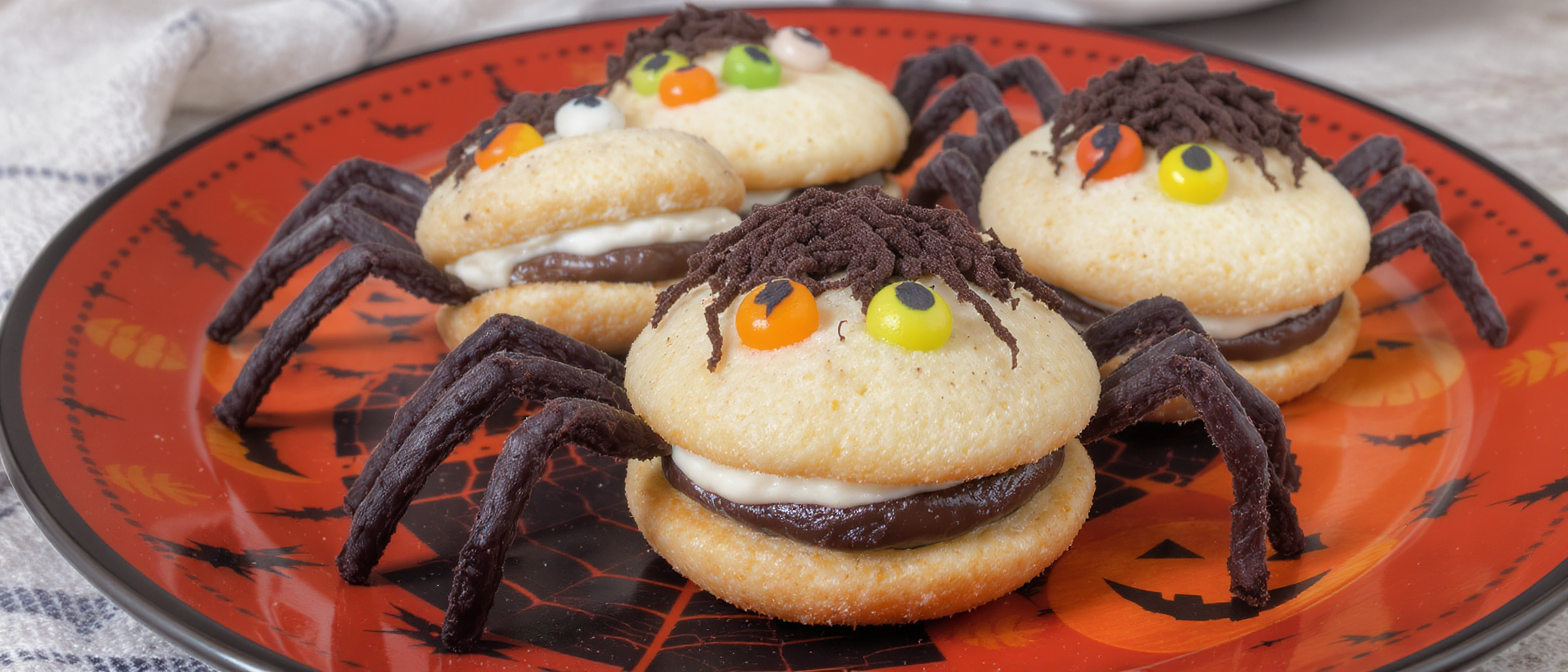 découvrez notre recette amusante de whoopies araignées : de savoureuses friandises chocolatées, faciles à préparer, parfaites pour surprendre vos invités lors de votre fête d’halloween !