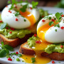 Avocado toast et ses oeufs pochés