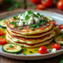 La recette de pancakes aux courgettes et au chèvre