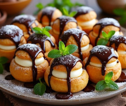 découvrez la recette authentique des profiteroles de ma maman : des choux dorés, une glace onctueuse et un nappage chocolat maison pour un dessert gourmand et facile à préparer chez soi.
