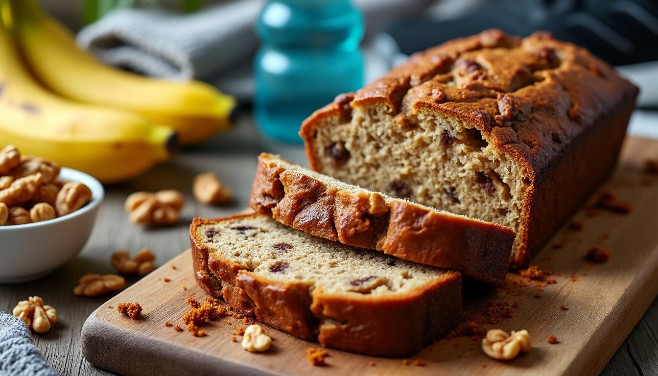 découvrez la recette du banana bread, l'encas idéal pour les sportifs : moelleux, facile à préparer et riche en énergie pour accompagner vos entraînements et récupérations.
