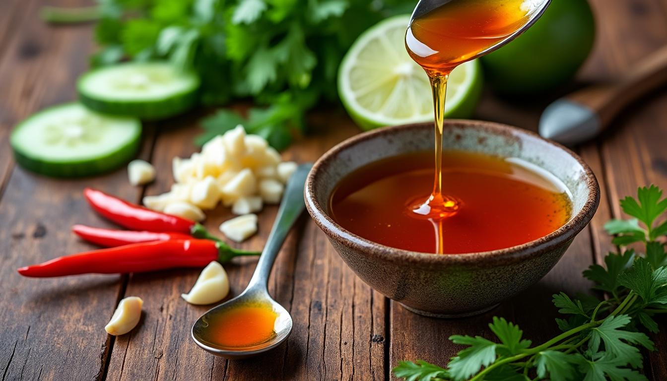 découvrez comment préparer en seulement 5 minutes le nuoc mam, la sauce vietnamienne traditionnelle idéale pour relever vos plats avec authenticité et saveur.