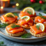 Blinis au gravlax de saumon