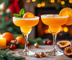 découvrez une margarita revisité pour les fêtes : savourez l'alliance unique de l’orange et du fruit de la passion dans ce cocktail festif, rafraîchissant et exotique, parfait pour surprendre vos invités !