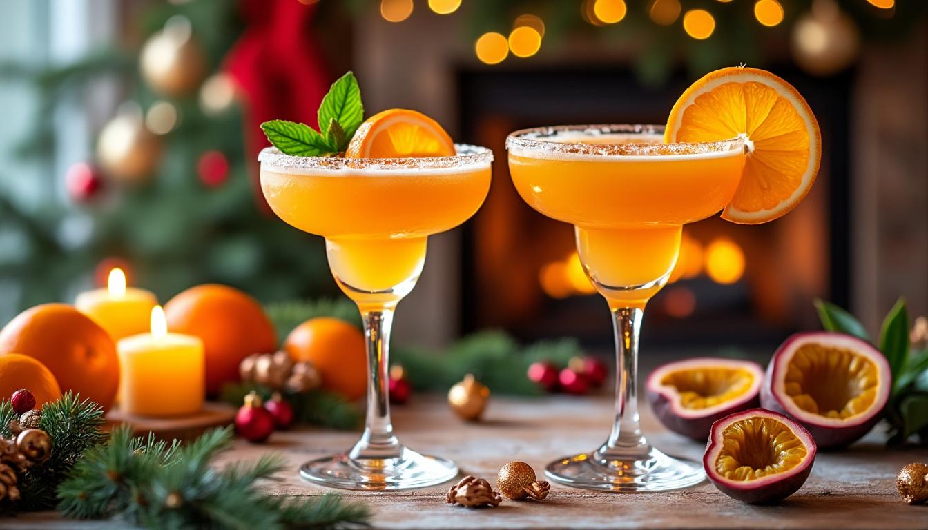 découvrez une margarita revisité pour les fêtes : savourez l'alliance unique de l’orange et du fruit de la passion dans ce cocktail festif, rafraîchissant et exotique, parfait pour surprendre vos invités !