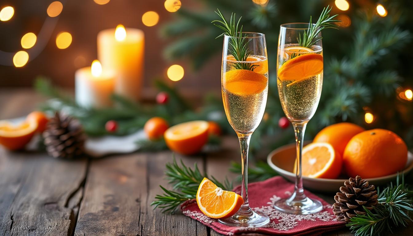 découvrez une recette fraîche et festive de cocktail alliant le pétillant du prosecco, la douceur acidulée des clémentines et le parfum aromatique du romarin, parfaite pour vos apéritifs.