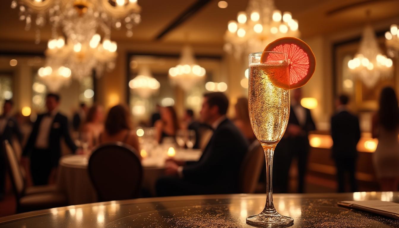 découvrez notre cocktail rafraîchissant au champagne et pamplemousse rose, parfait pour des moments festifs et élégants.