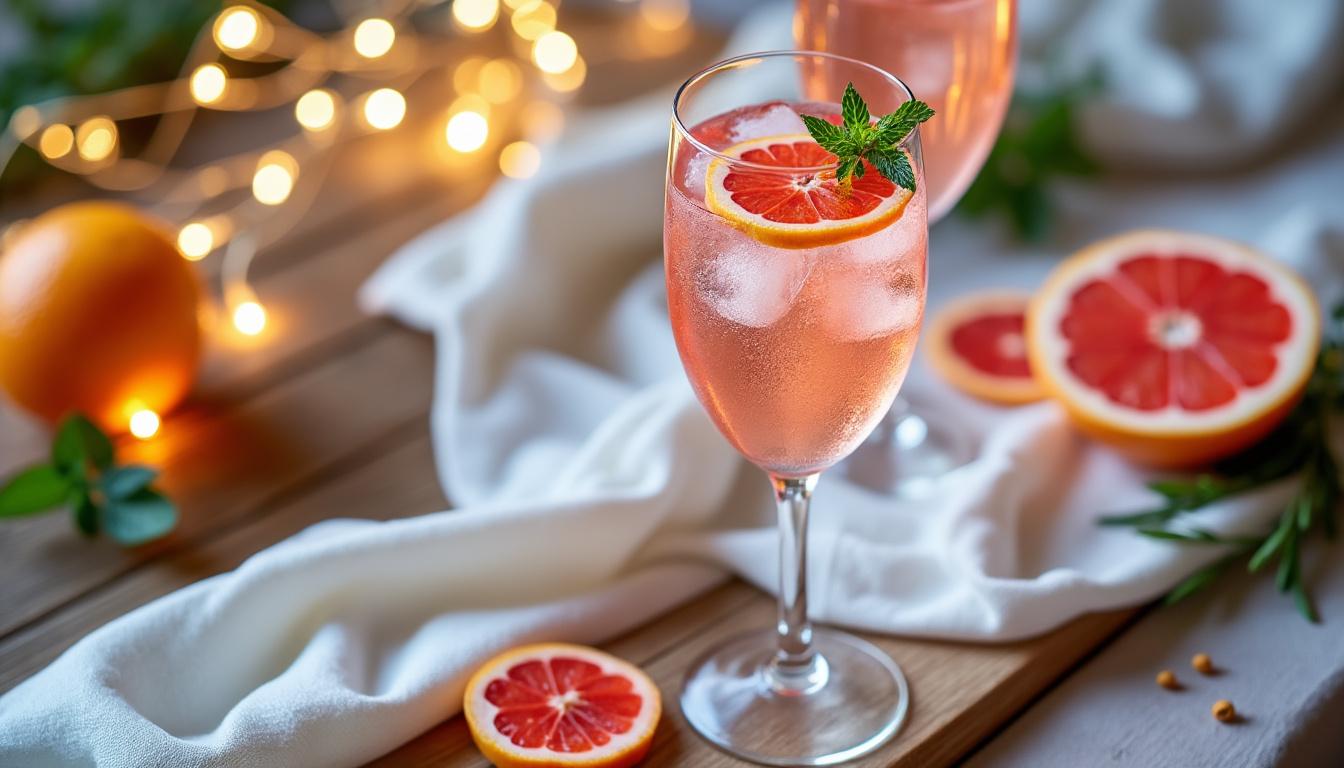 découvrez notre recette rafraîchissante de cocktail champagne au pamplemousse rose, parfaite pour des moments festifs et élégants.