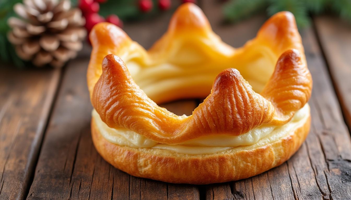 découvrez notre délicieuse couronne de choux salés garnie de truite fumée, de crabe frais et de fromage savoureux, une recette raffinée pour vos repas gourmands.