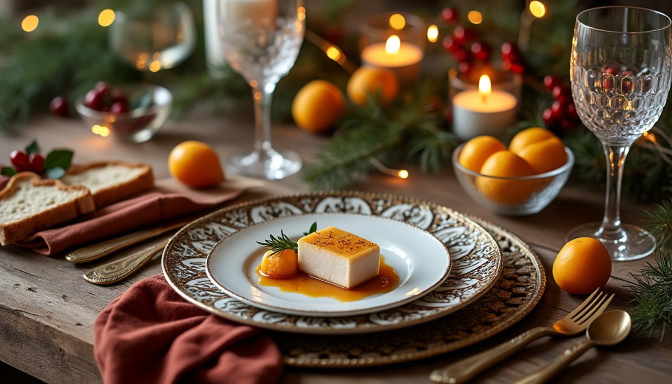 savourez nos délices de foie gras sublimés par des mirabelles de lorraine parfumées aux quatre épices, une harmonie parfaite entre douceur et épices pour un plaisir gourmand unique.