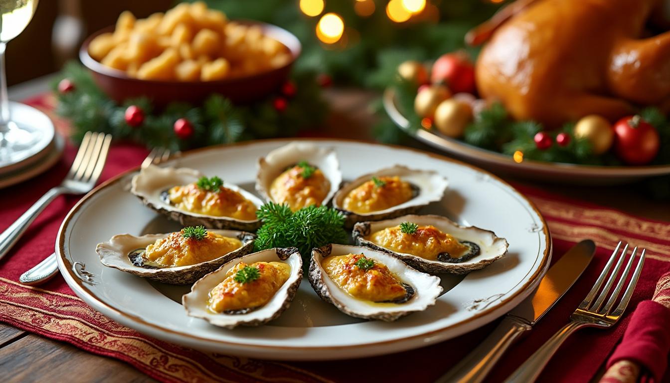 découvrez la recette classique des huîtres rockefeller : des huîtres gratinées au four, garnies d’un mélange savoureux d’épinards, de fines herbes et de chapelure. idéales pour impressionner vos invités lors d’un dîner raffiné.