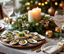 découvrez la recette classique des huîtres rockefeller, un plat raffiné alliant huîtres fraîches gratinées avec un mélange de beurre, d'herbes et d'épinards, parfait pour impressionner vos invités lors d'un dîner festif.