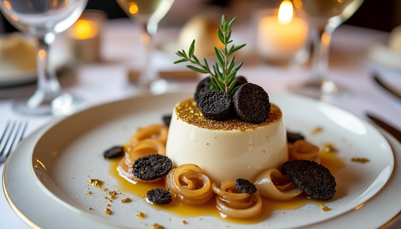 découvrez le foie gras truffé, une création savoureuse et raffinée signée par la chef hélène darroze, alliant tradition et gastronomie d'exception.