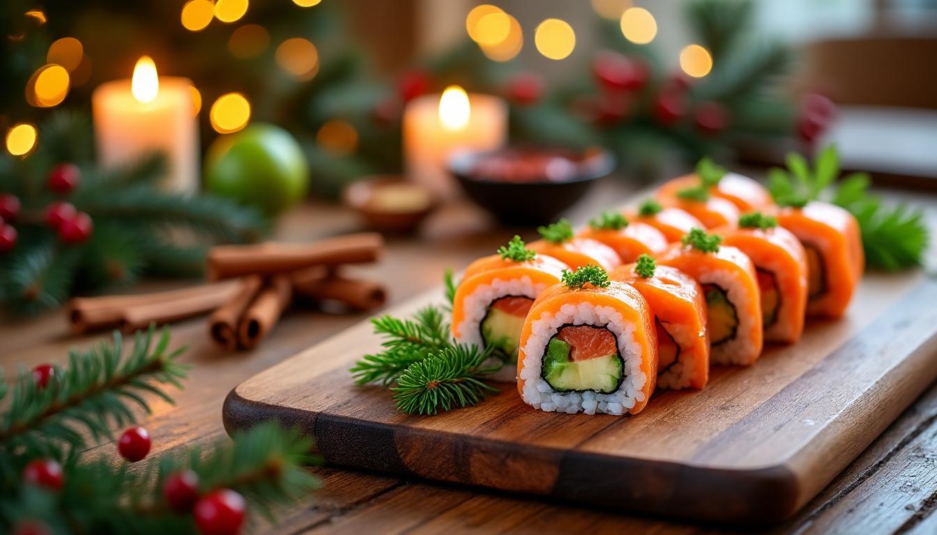 découvrez notre recette savoureuse de makis de saumon fumé et avocat, idéale pour un apéritif frais et gourmand.