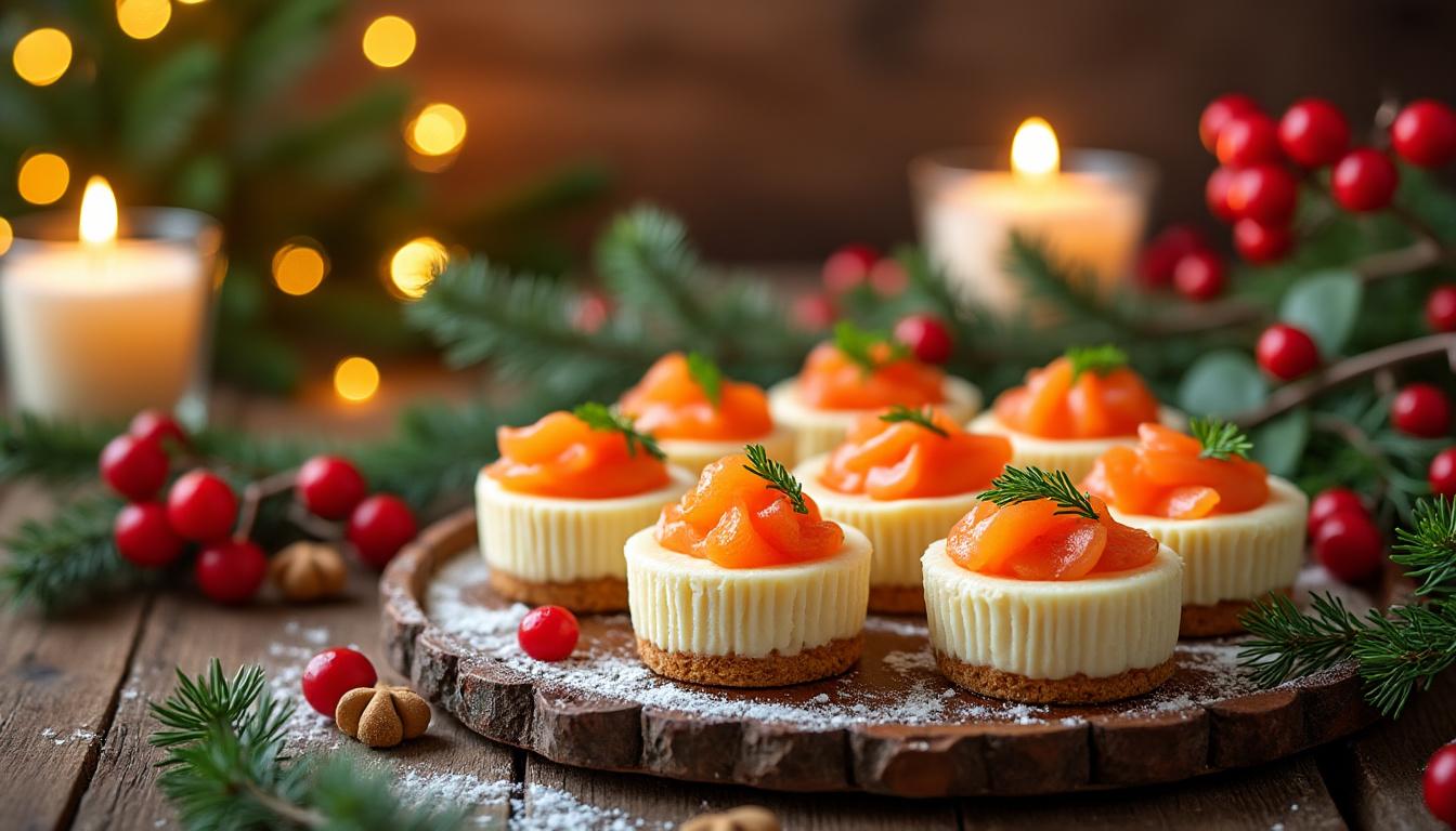 découvrez notre recette délicieuse de mini cheesecake au saumon fumé, parfaite pour un apéritif raffiné et facile à préparer.