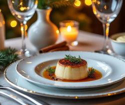 découvrez un noël raffiné avec notre foie gras tiède délicatement servi avec une purée onctueuse de topinambours, pour un repas festif élégant et savoureux.