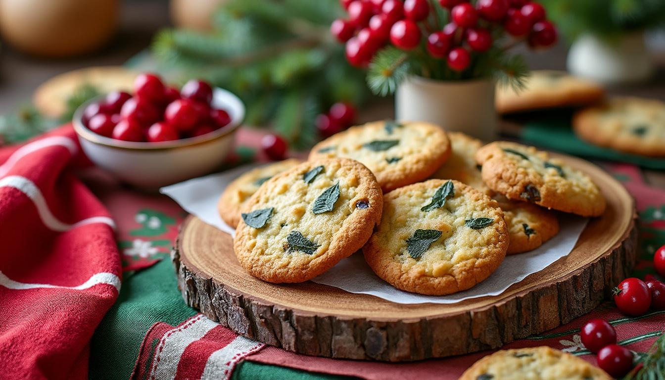 découvrez nos sablés de noël au parmesan et à la sauge, accompagnés d’un confit d’échalotes gourmand pour des fêtes savoureuses et originales.