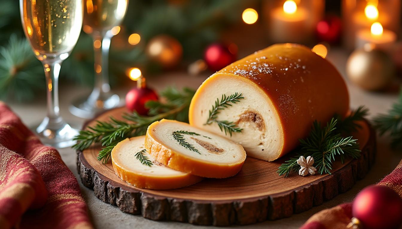 découvrez notre terrine de foie gras, délicatement parfumée aux subtiles notes de saké et de gingembre, pour une expérience gustative raffinée et originale.