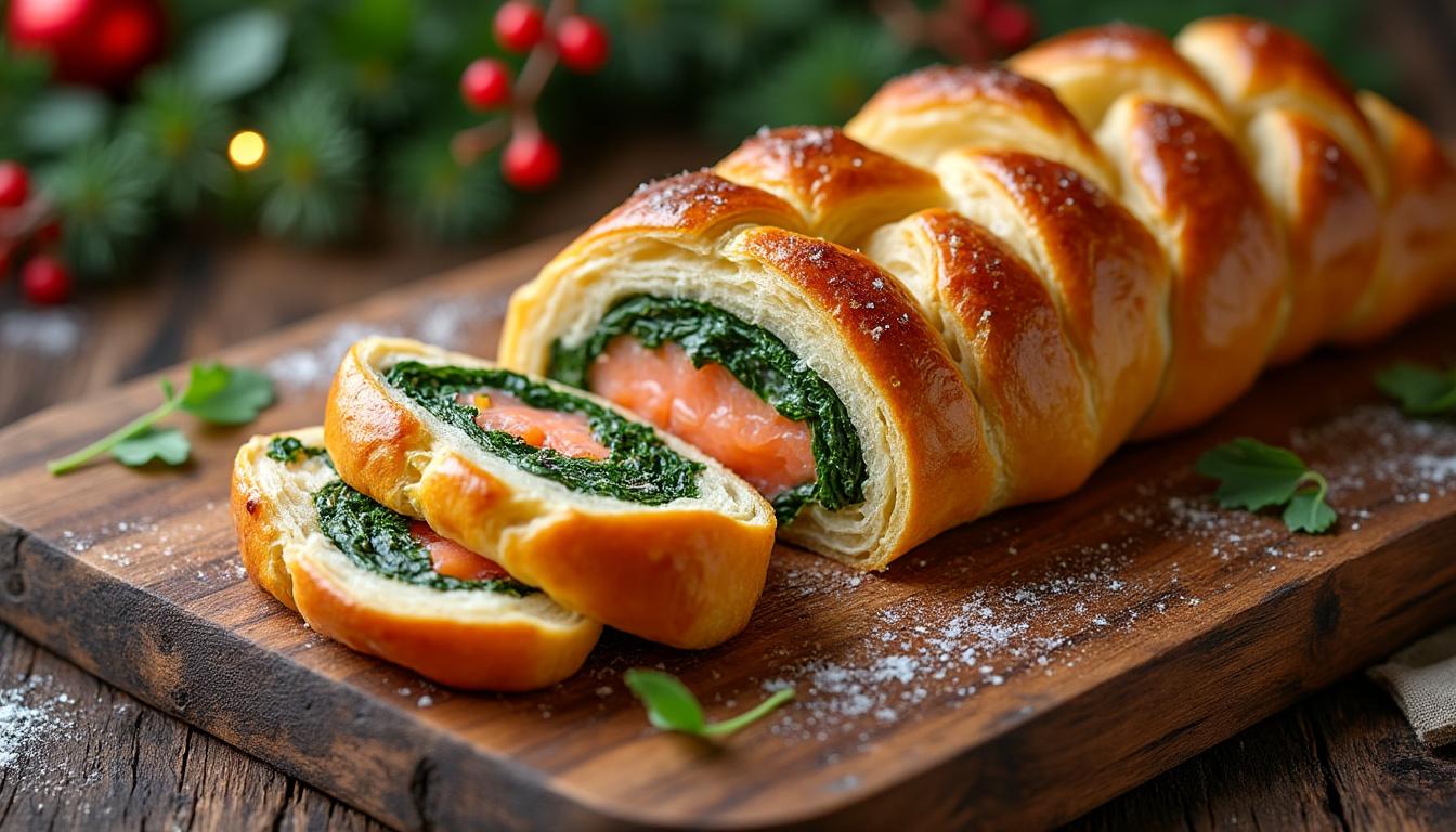 découvrez notre recette simple et savoureuse de tresse feuilletée au saumon et aux épinards, parfaite pour un repas gourmand et équilibré.