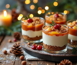 découvrez une délicieuse recette de verrines alliant la richesse du foie gras, la douceur d'une compotée de poires et les saveurs épicées du pain d'épice pour un apéritif raffiné et gourmand.