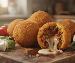 découvrez la recette facile des arancini siciliens, ces délicieuses boulettes de riz farcies, parfaites pour un repas savoureux et authentique.