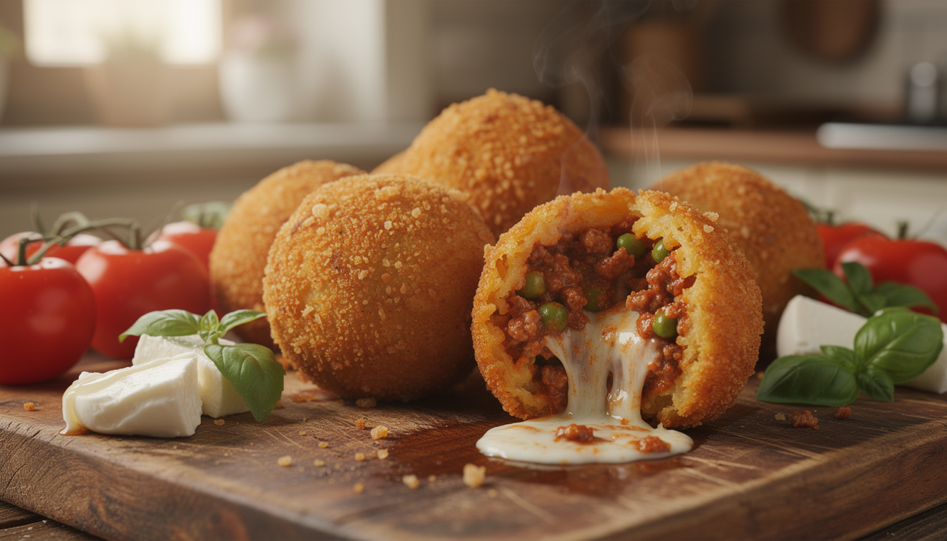 découvrez la recette facile des arancini siciliens, ces délicieuses boulettes de riz farcies, parfaites pour un repas savoureux et authentique.