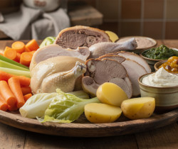 découvrez le bollito misto, le pot-au-feu italien traditionnel, accompagné de ses délicieuses sauces authentiques pour une expérience culinaire riche et savoureuse.