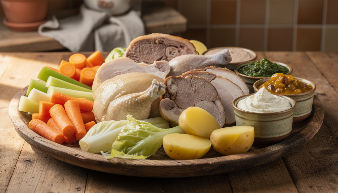 découvrez le bollito misto, le pot-au-feu italien traditionnel, accompagné de ses délicieuses sauces authentiques pour une expérience culinaire riche et savoureuse.