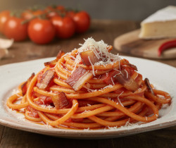 découvrez la recette authentique des bucatini all'amatriciana, un plat italien traditionnel savoureux et facile à préparer chez vous.