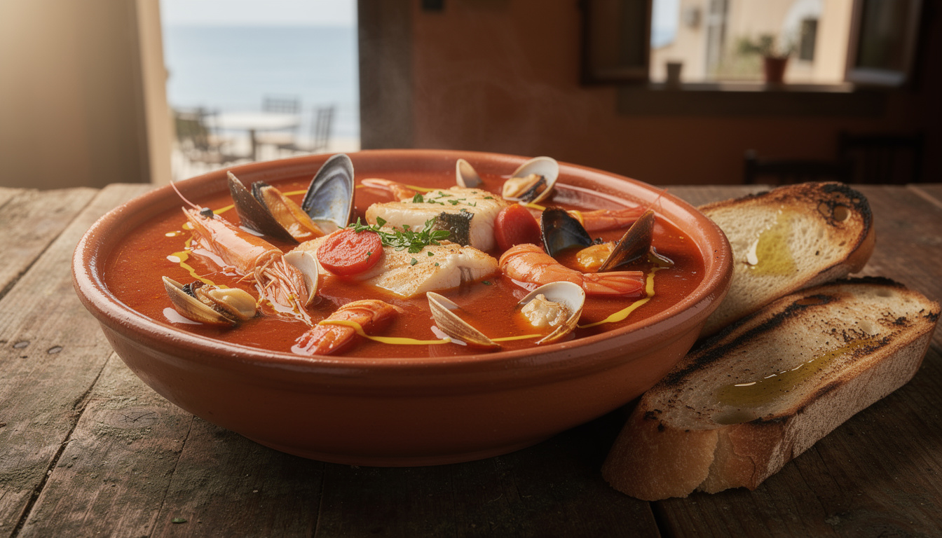 découvrez le cacciucco de livourne, une bouillabaisse italienne riche en saveurs marines, parfaite pour les amateurs de fruits de mer et de traditions culinaires méditerranéennes.