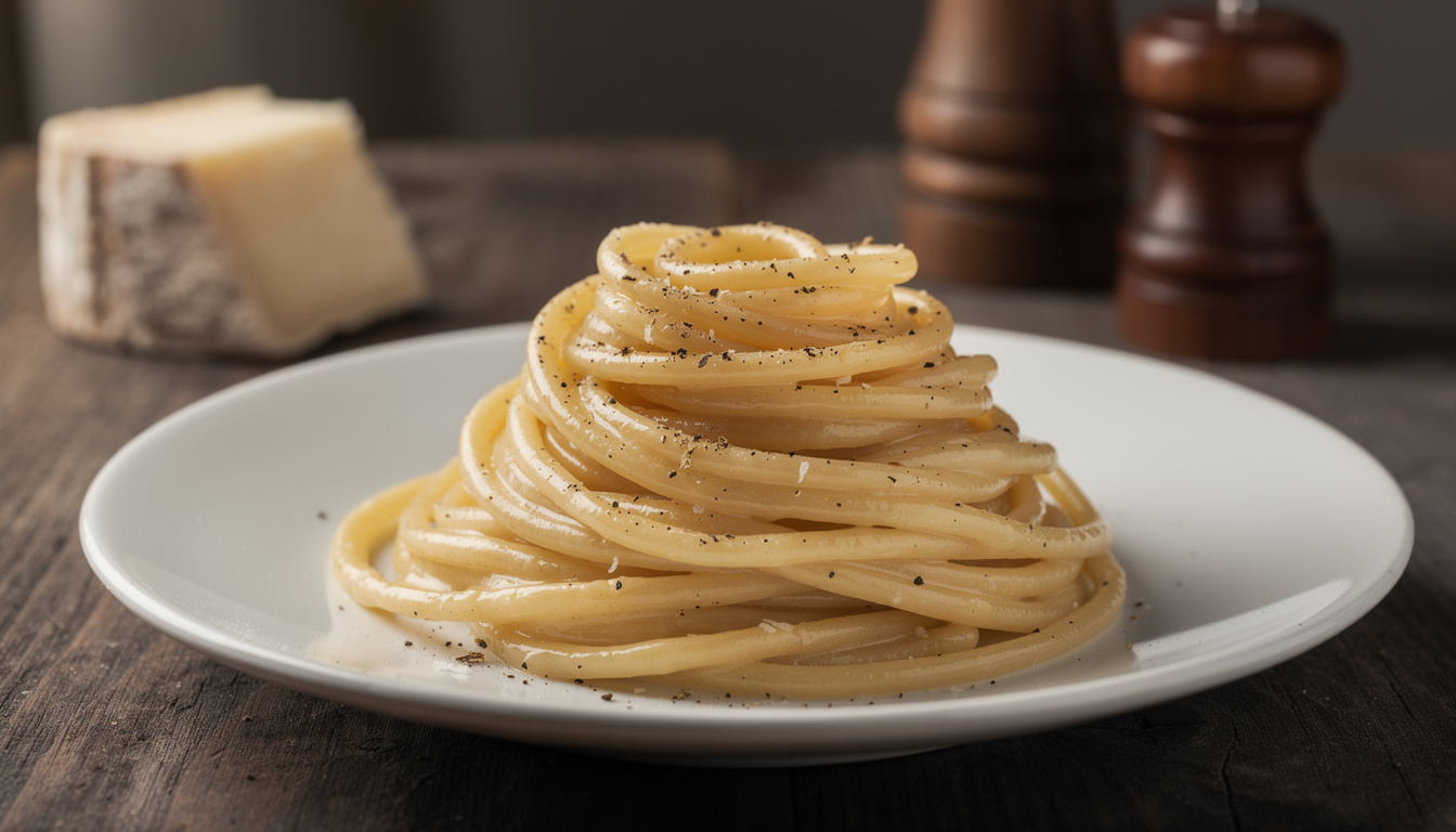découvrez la recette authentique du cacio e pepe romain, facile à préparer et sans grumeaux pour une sauce crémeuse parfaite à chaque fois.