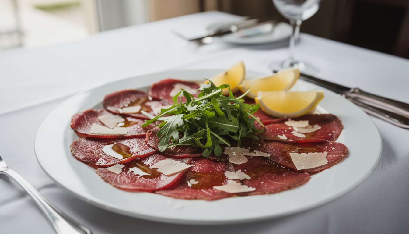 découvrez la recette originale du carpaccio de bœuf venu tout droit de venise, un plat raffiné et savoureux à préparer facilement chez vous.