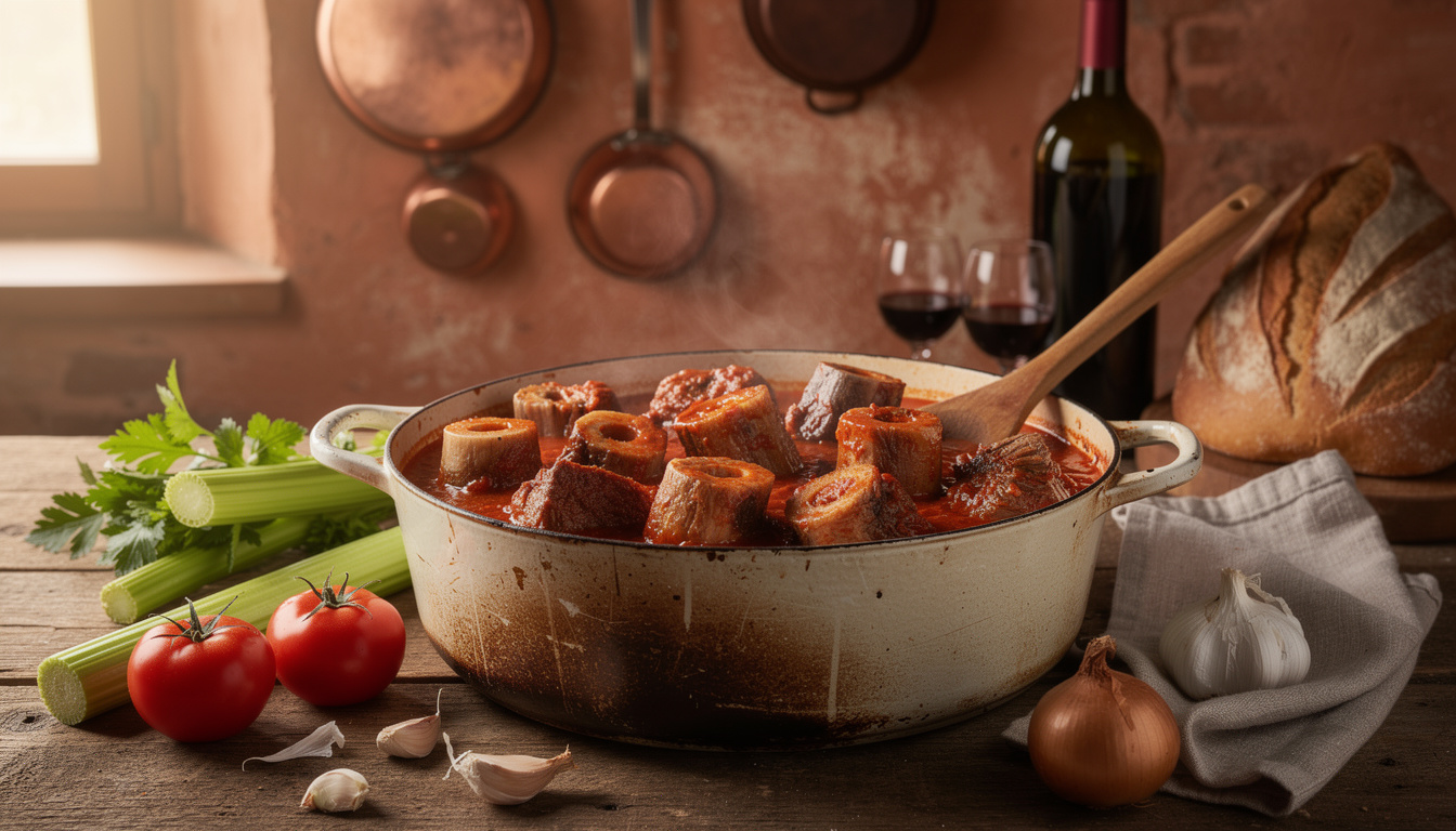 découvrez la coda alla vaccinara, un plat traditionnel romain à base de queue de bœuf mijotée lentement avec des saveurs authentiques de la cuisine italienne.