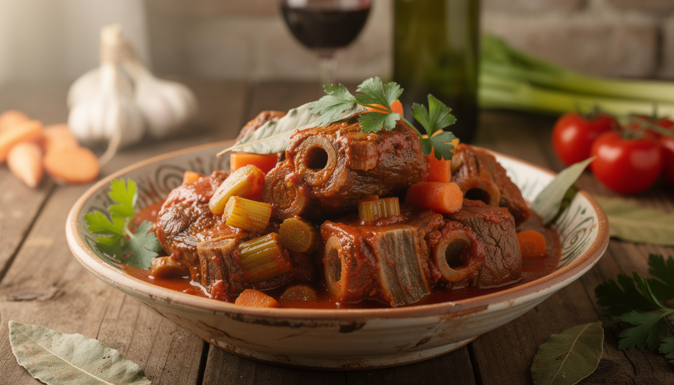 découvrez la recette traditionnelle de la coda alla vaccinara, un plat emblématique romain à base de queue de bœuf mijotée, riche en saveurs et en histoire.
