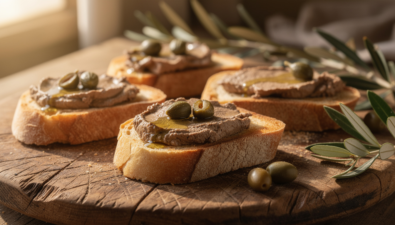découvrez la recette d'origine des crostini toscans au foie de volaille, une délicieuse spécialité italienne à savourer en entrée ou en apéritif.