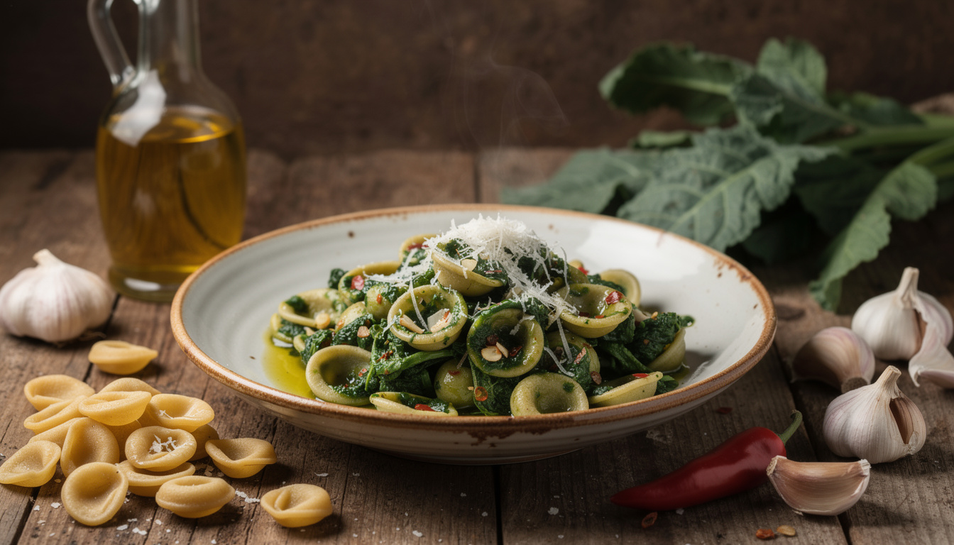 découvrez la recette traditionnelle des orecchiette cime di rapa, un plat authentique et savoureux des pouilles, alliant pâtes maison et légumes frais typiques de la région.