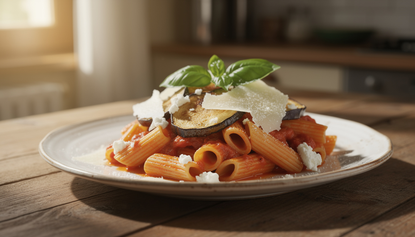 découvrez la recette authentique des pasta alla norma, un plat sicilien savoureux alliant pâtes, aubergines fondantes, tomate et ricotta salée pour un voyage gourmand en sicile.