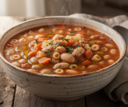 découvrez la recette authentique de pasta e fagioli, la soupe italienne traditionnelle alliant pâtes et haricots pour un plat réconfortant et savoureux.